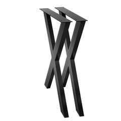 2x Metal Legs Coffee Dining Table Steel Industrial Vintage Bench X Shape 710MM Tristar Online