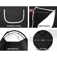Portable Pop Up Tanning Tent - Black Tristar Online