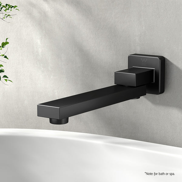 Cefito Bathroom Tap Wall Bath Spout 180 Swivel Bathtub Shower Mixer Square Black Tristar Online