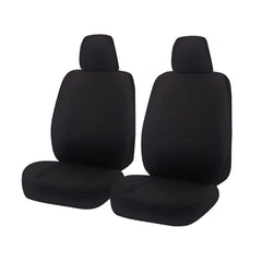 Seat Covers for NISSAN NAVARA D23 SERIES 1-3 NP300 03/2015 - ON SINGLE / DUAL CAB FRONT 2X BUCKETS BLACK ALL TERRAIN Tristar Online