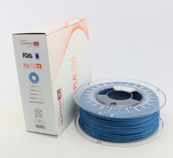 PLA Filament Copper 3D PLActive - Innovative Antibacterial 2.85mm 750gram Sky Blue Color 3D Printer Filament Tristar Online