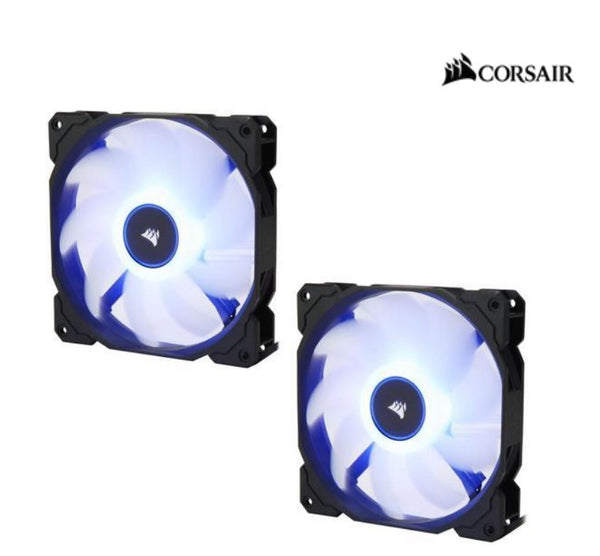 CORSAIR Air Flow 140mm Fan Low Noise Edition / Blue LED 3 PIN - Hydraulic Bearing, 1.43mm H2O. Superior cooling performance. TWIN Pack! Tristar Online