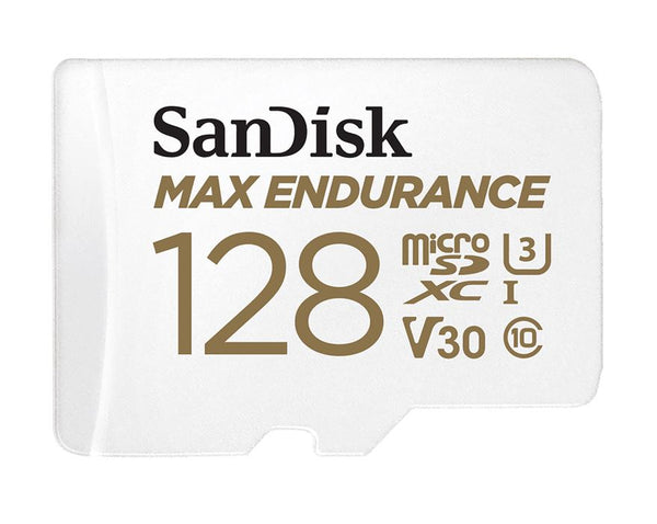 SANDISK 128GB MAX High Endurance microSDHC Card SQQVR 60,000 Hr Hrs UHS-I C10 U3 V30 100MB/s R, 40MB/s W SD adaptor 10Y Tristar Online