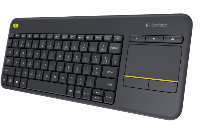 LOGITECH K400 Plus Wireless Keyboard with Touchpad & Entertainment Media Keys Tiny USB Unifying receiver for HTPC connected TVs KBLT-K830BT Tristar Online