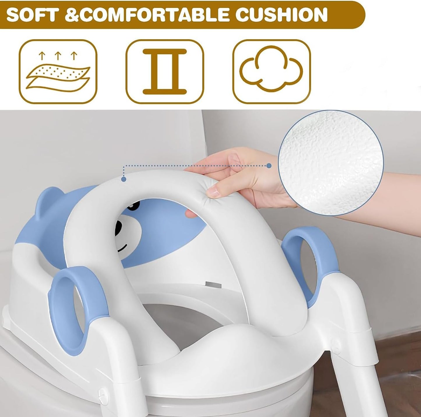 Potty Training Seat Ladder, Kids Boys Girls, Blue Tristar Online