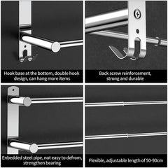 Stretchable 45-75 cm Towel Bar for Bathroom and Kitchen (Three Bars) Tristar Online