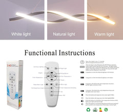 Modern LED Chandelier Lighting (Grey, L120cm) Tristar Online