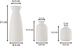 Ceramic Set of 3 Modern White Vases for Home D�cor Tristar Online