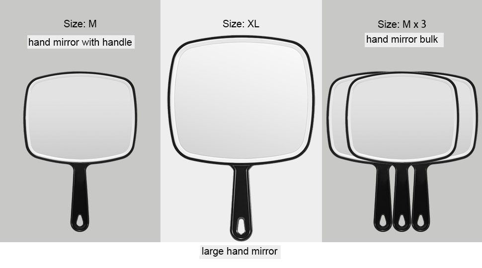 Extra Large Black Handheld Mirror with Handle (31,5 x 23 cm) Tristar Online