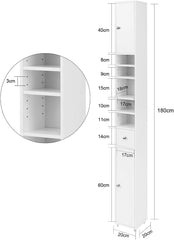 White Tall Bathroom Cabinet High Storage Tristar Online