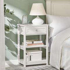 Bedside Table with Drawer Shelves Tristar Online