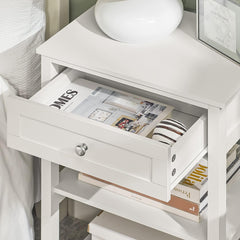 Bedside Table with Drawer Shelves Tristar Online