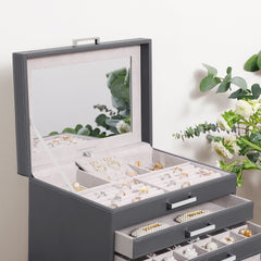 Jewellery Grey Box, 6 Layers,  5 Drawers Tristar Online