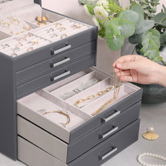 Jewellery Grey Box, 6 Layers,  5 Drawers Tristar Online
