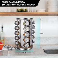VIKUS Rotating Spice Rack Organizer with 20 Pieces Jars for Kitchen Tristar Online