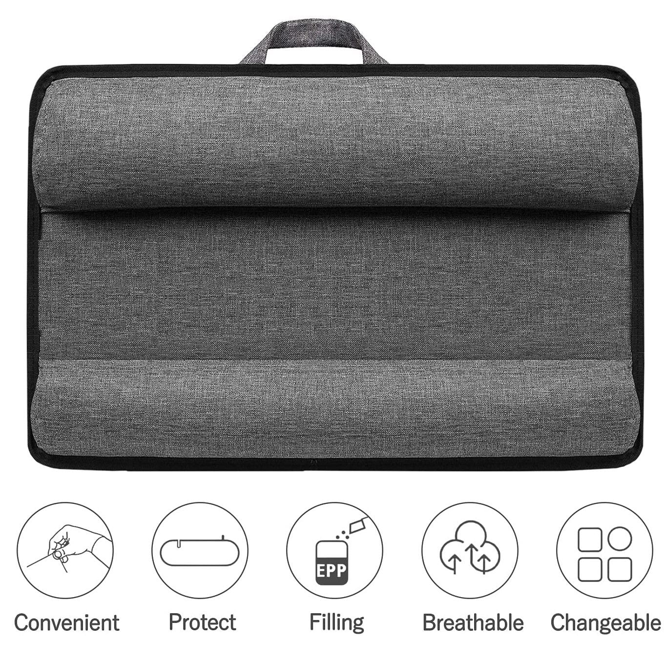 Portable Laptop Desk with Device Ledge, Mouse Pad and Phone Holder for Home Office (Black, 40cm) Tristar Online