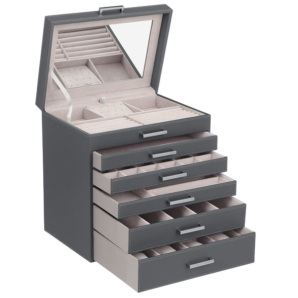 Jewellery White Box, 6 Layers,  5 Drawers Tristar Online