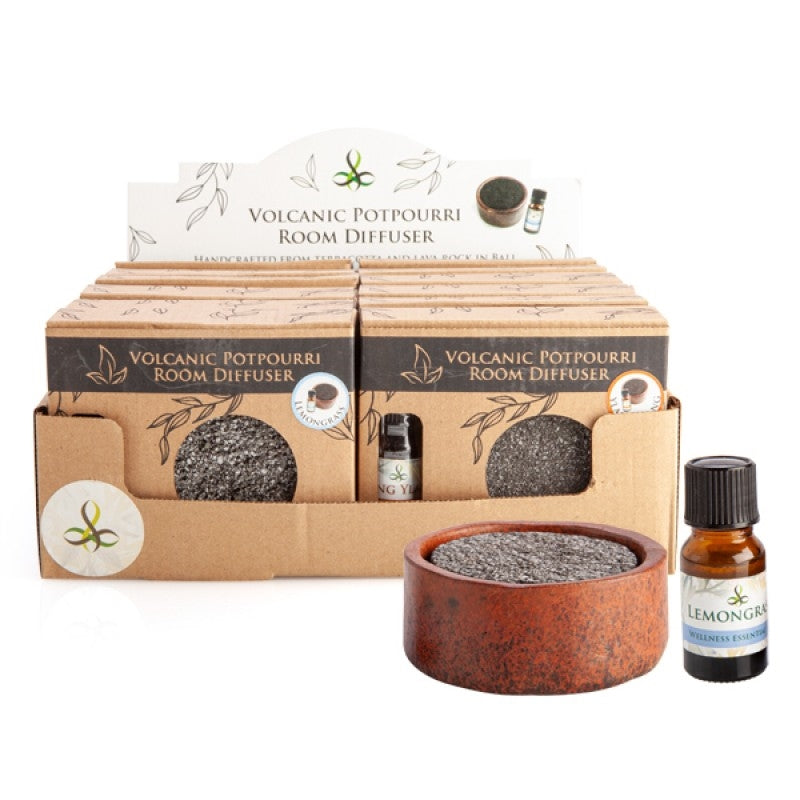 Volcanic Room Diffuser in Terracotta Dish - Assorted Tristar Online