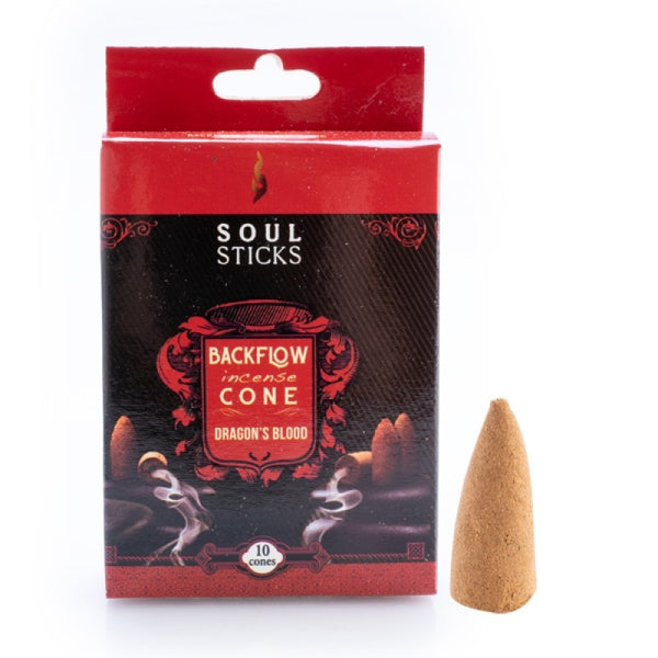 Soul Sticks Dragon's Blood Backflow Incense Cone - Set of 10 Tristar Online