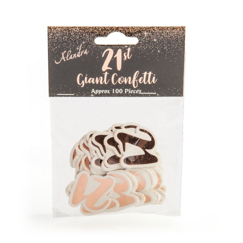 21st Rose Gold Giant Confetti (100 pcs) Tristar Online