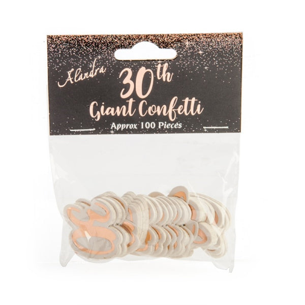 30th Rose Gold Giant Confetti (100 pcs) Tristar Online