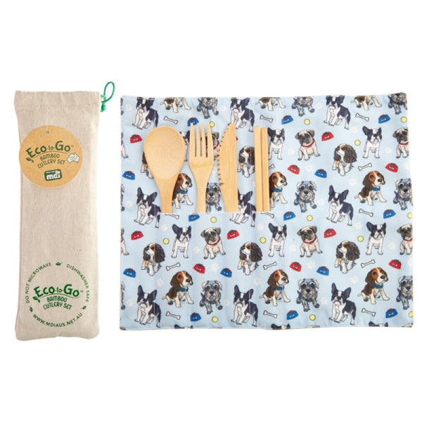 Dogs Eco-to-Go Bamboo Cutlery Set Tristar Online