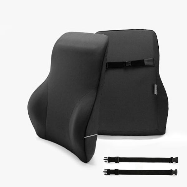 GOMINIMO Memory Foam Lumbar Support Pillow with Adjustable Dual Strap (Black) GO-LSP-101-JYM Tristar Online