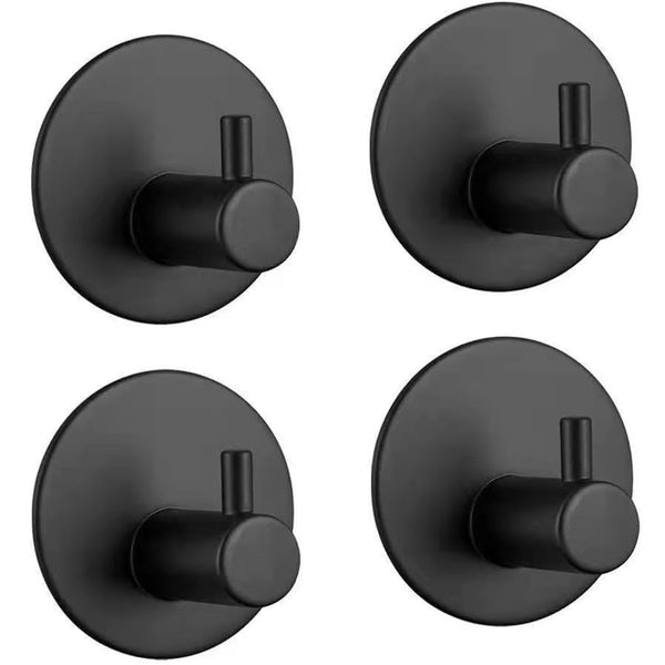 Gominimo Round Stainless Steel Wall Hook 4pcs (Black) GO-WH-100-FQJ Tristar Online