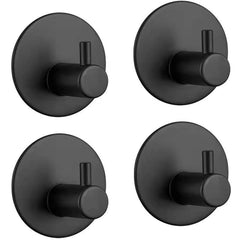 Gominimo Round Stainless Steel Wall Hook 4pcs (Black) GO-WH-100-FQJ Tristar Online