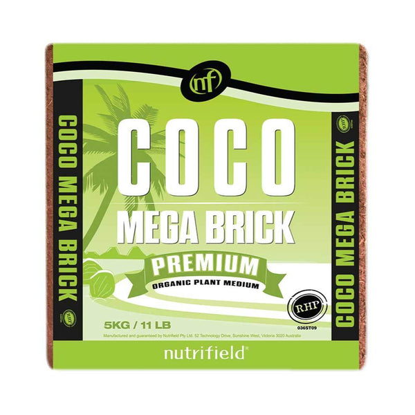 5Kg Coco Mega Brick Premium Coir Peat Organic Plant Growth Medium 55L Nutrifield Tristar Online