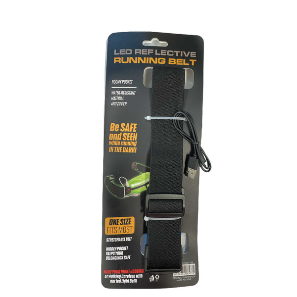 LED Light Reflective Running Waist Belt USB Rechargeable Adjustable Waterproof Tristar Online