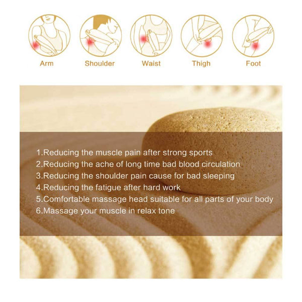 Full Body Handheld Massager Machine Champagne - 6 Massage Heads Neck Shoulder Tristar Online