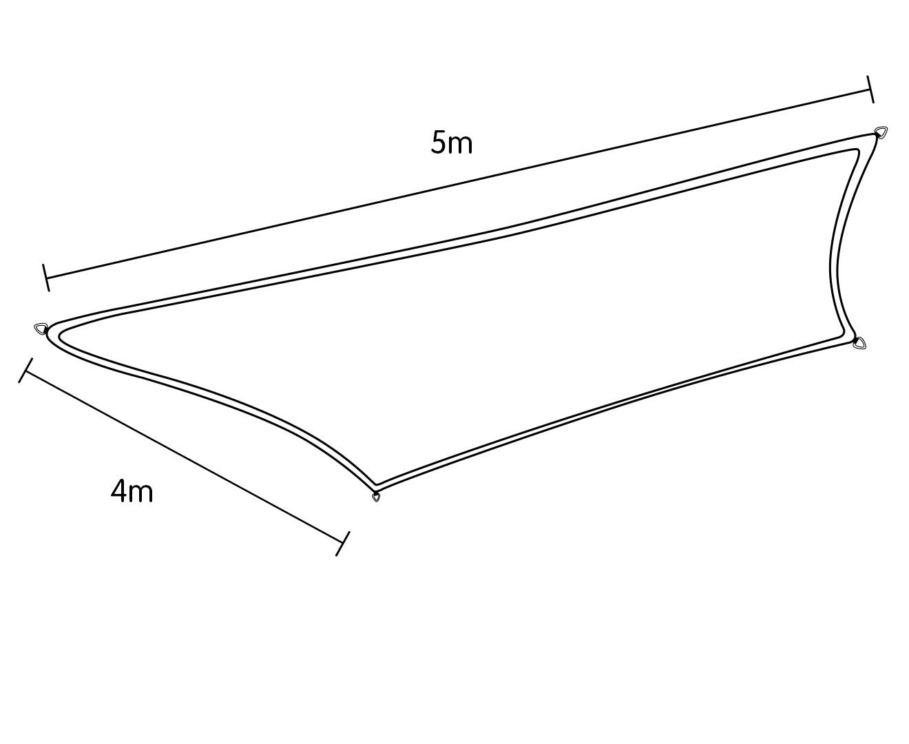 Wallaroo Rectangular Shade Sail 4m x 5m - Grey Tristar Online