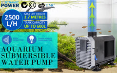 Dynamic Power Aquarium Submersible Water Pump 2500L/H 45W 2.7m Pond Tristar Online