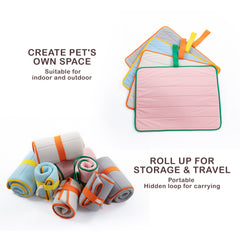 Banhamsisun L Beige Pet Dog Cooling Mat Non-Slip Travel Roll Up Cool Pad Bed Outdoor Tristar Online