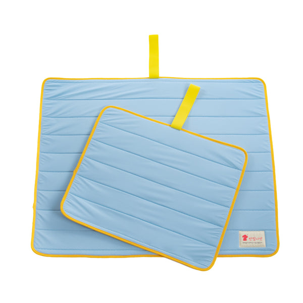 Banhamsisun L Blue Pet Dog Cooling Mat Non-Slip Travel Roll Up Cool Pad Bed Outdoor Tristar Online
