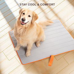 Banhamsisun L Blue Pet Dog Cooling Mat Non-Slip Travel Roll Up Cool Pad Bed Outdoor Tristar Online