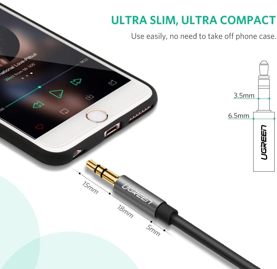 UGREEN 3.5mm Male to 3.5mm Female Extension Cable 3m (Black) 10595 Tristar Online