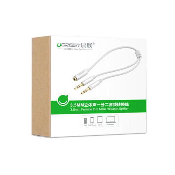 UGREEN 3.5mm Female to 2 Male Headset Splitter (10790) Tristar Online