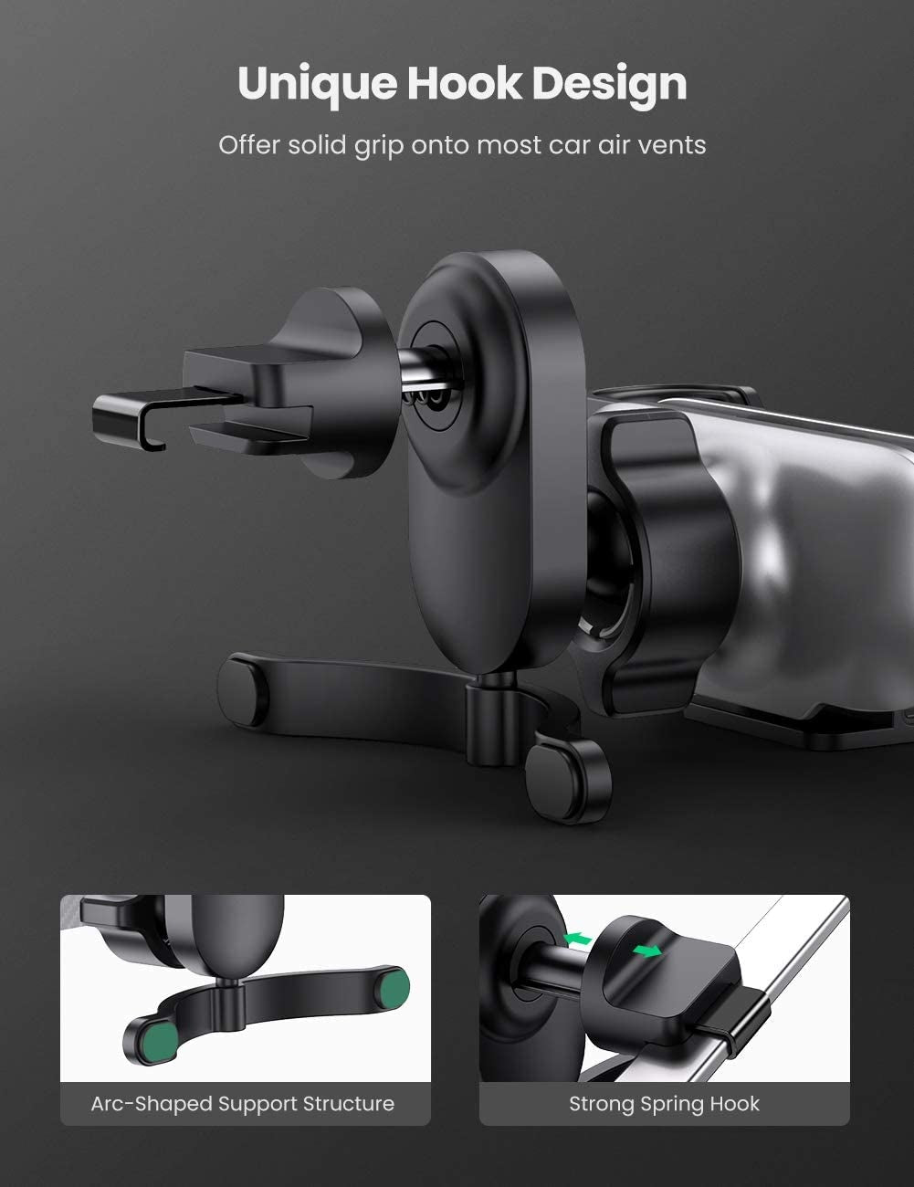 UGREEN 80871 Gravity Phone Holder for car with Hook Tristar Online