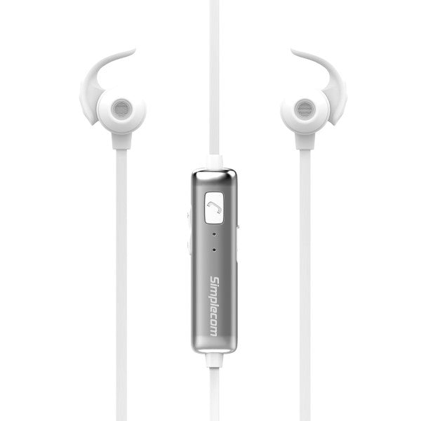 Simplecom BH310 Metal In-Ear Sports Bluetooth Stereo Headphones White Tristar Online