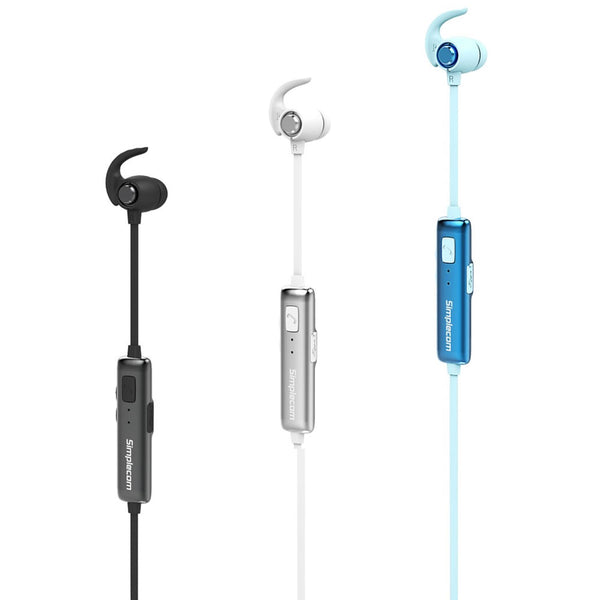 Simplecom BH310 Metal In-Ear Sports Bluetooth Stereo Headphones White Tristar Online