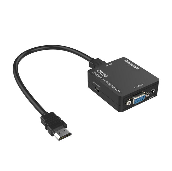 Simplecom CM102 HDMI to VGA + Audio 3.5mm Stereo Converter Tristar Online