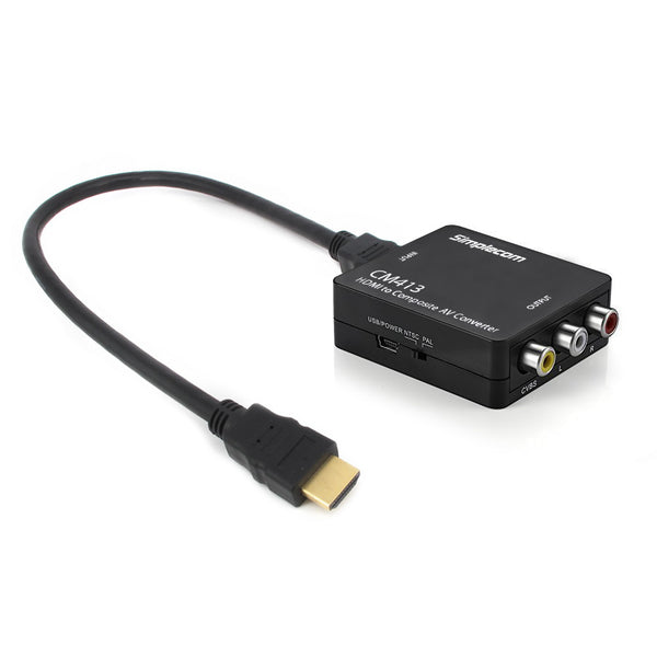 Simplecom CM413 HDMI to Composite AV CVBS 3RCA Video Converter 1080p Downscaling Tristar Online
