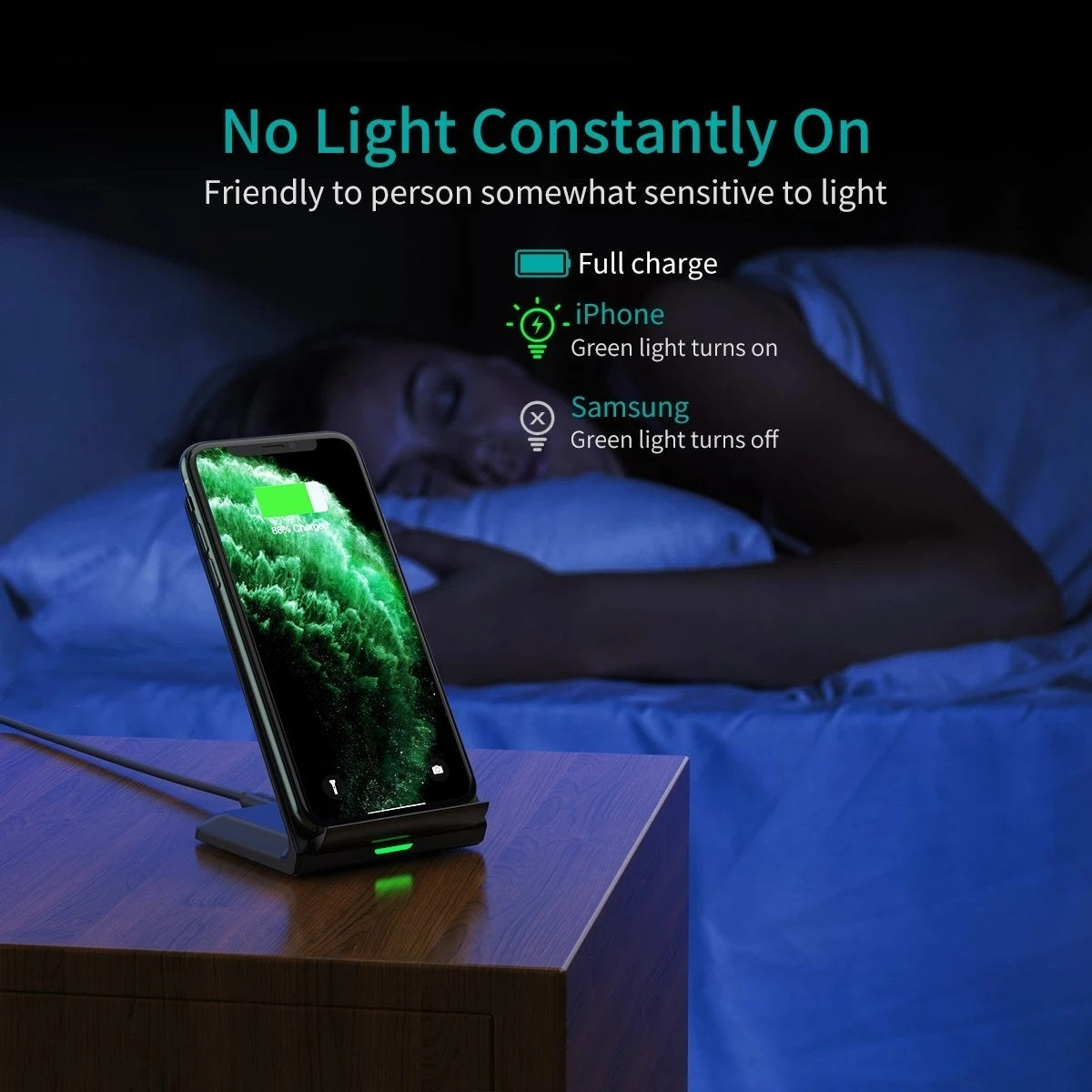 CHOETECH MIX00093 Fast Wireless Charging Stand 10W Qi-Certified T524S 2-Pack Tristar Online