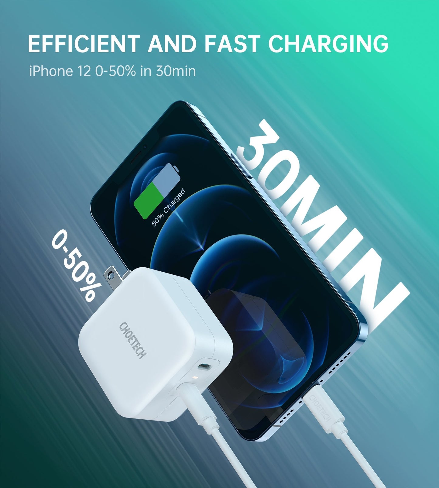 Choetech PD6009 40W Dual Fast USB C Charger 2-Port 20W PD 3.0 With Foldable Plug Tristar Online