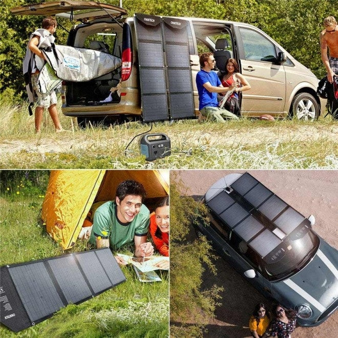 CHOETECH SC007 Solar Panel Portable Charger 80W 18V with USB-C PD 30W Tristar Online