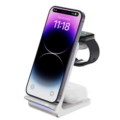 CHOETECH T608-F 15W 4-in-1 Wireless Charger Stand for iWatch and Samsung Watch Tristar Online