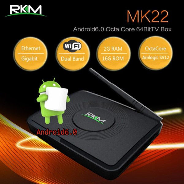 RKM MK22 Qcta Core 64bit 4K Android 6.0 mini PC 2G/16G,Dual band wifi, BT4.0 Tristar Online