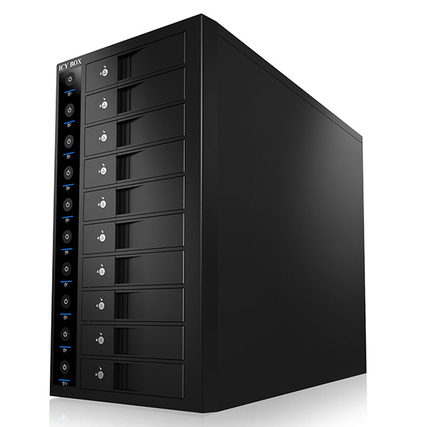 ICY BOX 10-Bay External SINGLE System for 10x SATA 3.5" I/II/III HDD (IB-3810U3) Tristar Online